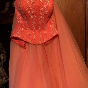 two piece prom dress